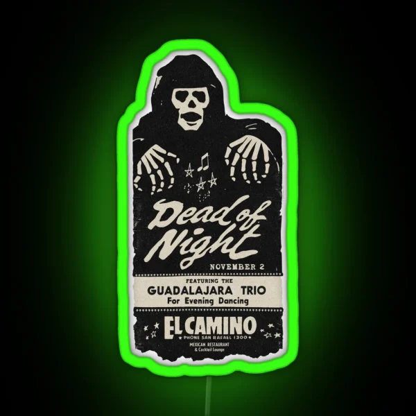 Vintage Day Of The Dead Concert Concert RGB Neon Sign