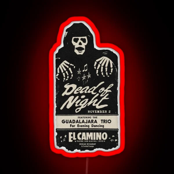 Vintage Day Of The Dead Concert Concert RGB Neon Sign