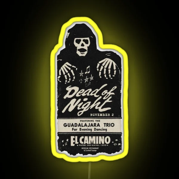 Vintage Day Of The Dead Concert Concert RGB Neon Sign
