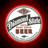 Retro styled diamond state beer brewery advertisement sign in wilmington delaware