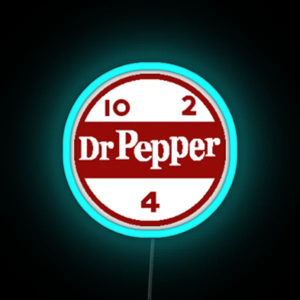 Vintage Dr Pepper Logo RGB Neon Sign