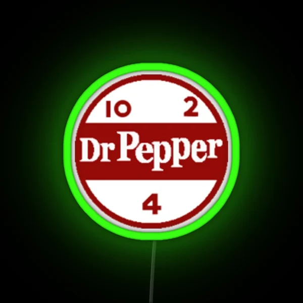 Vintage Dr Pepper Logo RGB Neon Sign
