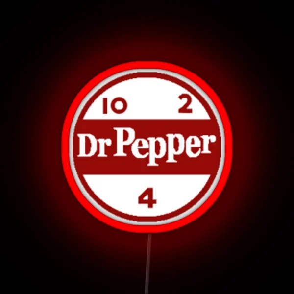 Vintage Dr Pepper Logo RGB Neon Sign