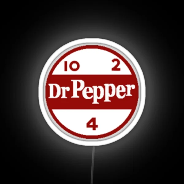 Vintage Dr Pepper Logo RGB Neon Sign