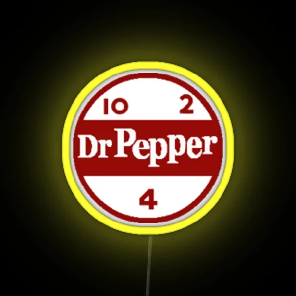 Vintage Dr Pepper Logo RGB Neon Sign