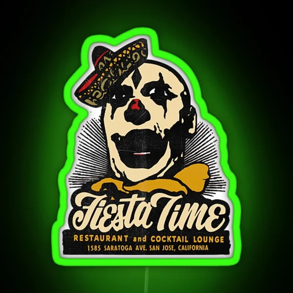 Vintage Fiesta Time Bar RGB Neon Sign