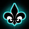 Unique Retro Fleur De Lis Neon Sign with Colorful LED Lighting