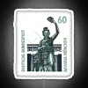 Unique Retro-Style Bavarian Sign featuring Genuine German Postal Heritage Emblem