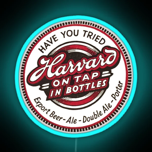 Vintage Harvard Export Beer Ale Double Ale Porter RGB Neon Sign