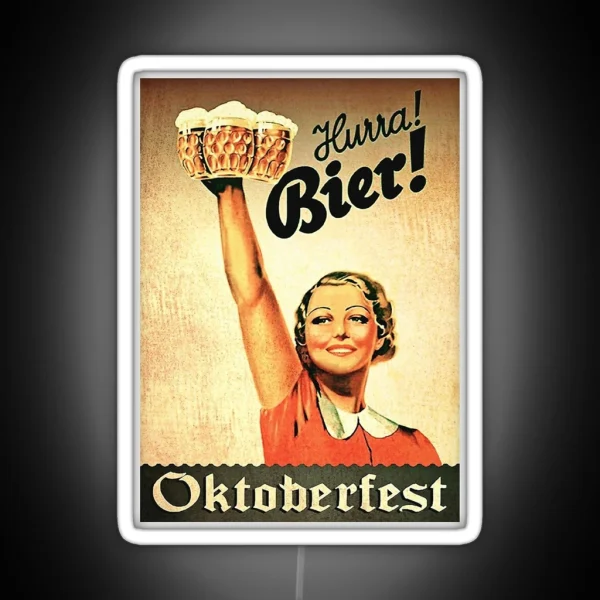 Vintage Hurra Bier Led RGB Neon Sign