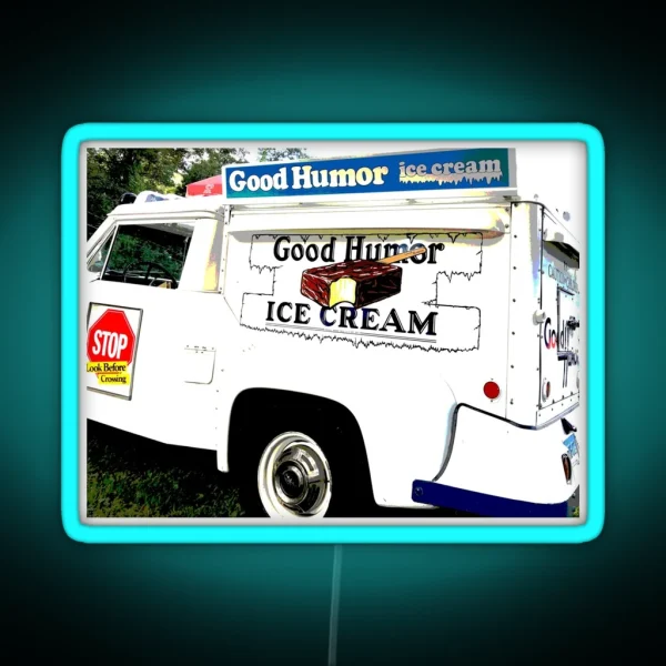 Vintage Ice Cream Truck RGB Neon Sign