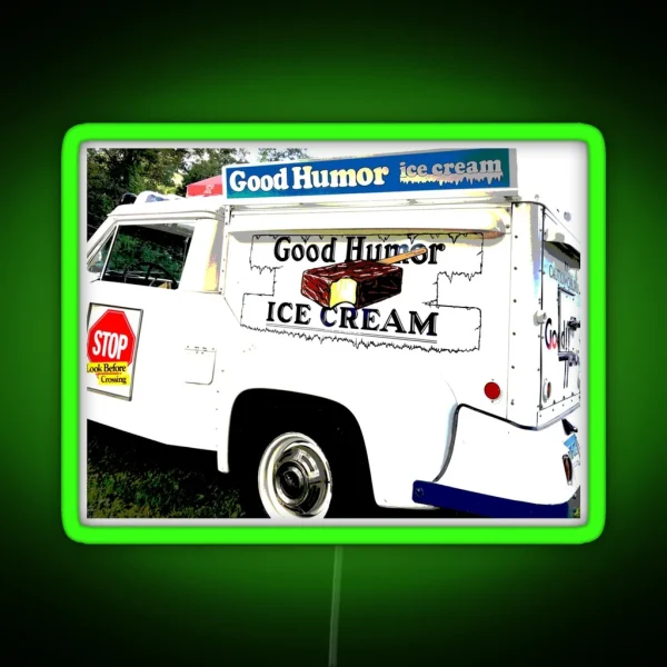 Vintage Ice Cream Truck RGB Neon Sign
