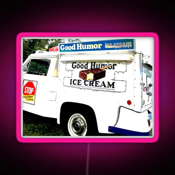 Vintage Ice Cream Truck RGB Neon Sign