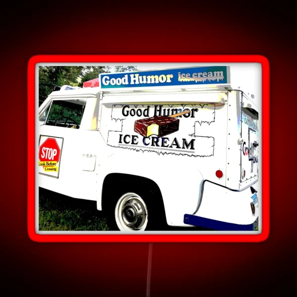 Vintage Ice Cream Truck RGB Neon Sign