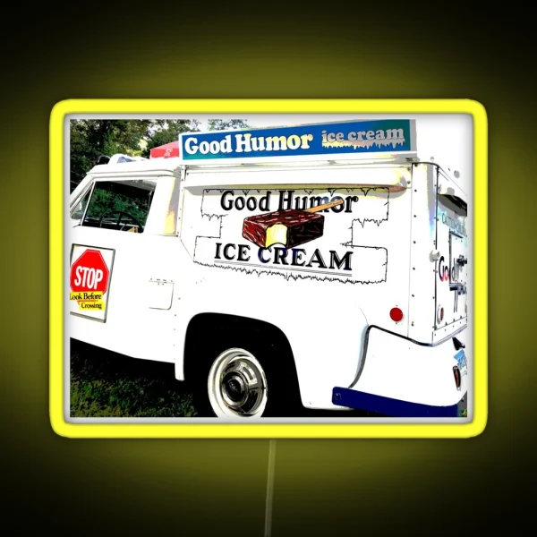 Vintage Ice Cream Truck RGB Neon Sign