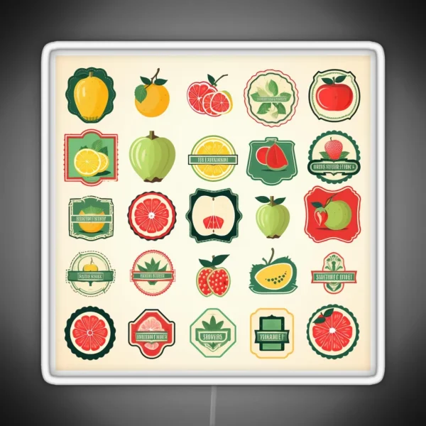 Vintage Inspired Fruit Led Labels RGB Neon Sign
