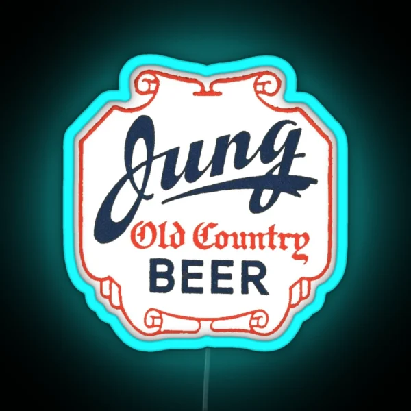 Vintage Jung Old Country Beer Jung Brewing Milwaukee RGB Neon Sign