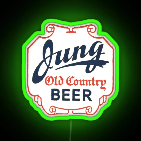 Vintage Jung Old Country Beer Jung Brewing Milwaukee RGB Neon Sign