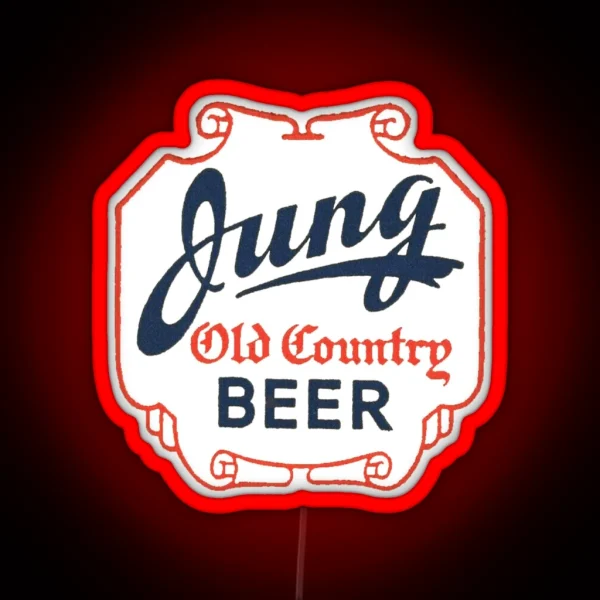 Vintage Jung Old Country Beer Jung Brewing Milwaukee RGB Neon Sign