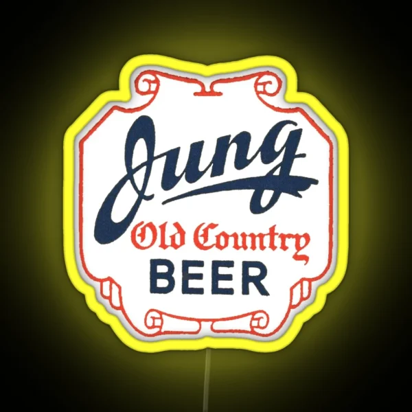 Vintage Jung Old Country Beer Jung Brewing Milwaukee RGB Neon Sign
