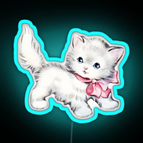 Vintage Kitty RGB Neon Sign