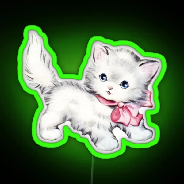 Vintage Kitty RGB Neon Sign