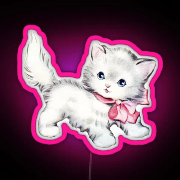 Vintage Kitty RGB Neon Sign