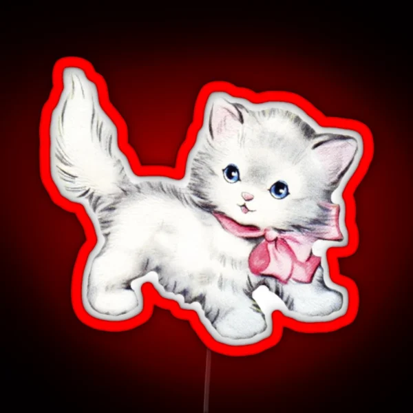 Vintage Kitty RGB Neon Sign
