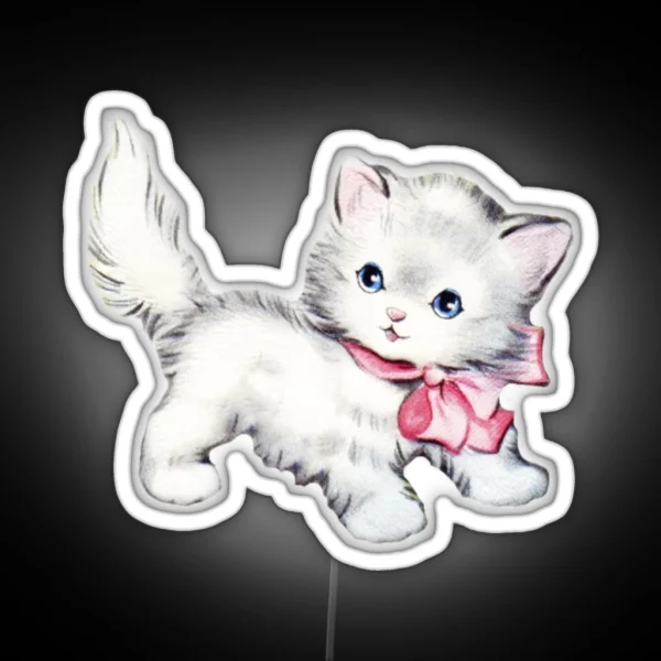 Vintage Kitty RGB Neon Sign