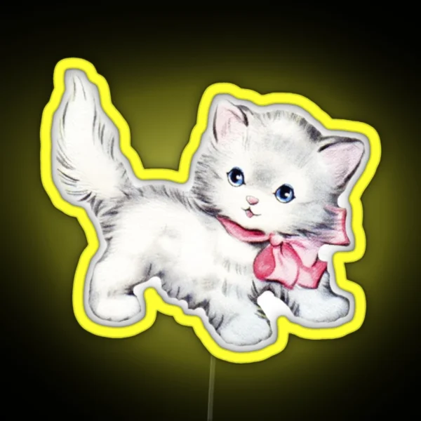 Vintage Kitty RGB Neon Sign