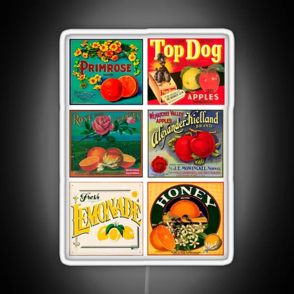 Vintage Labels Pack 3 RGB Neon Sign