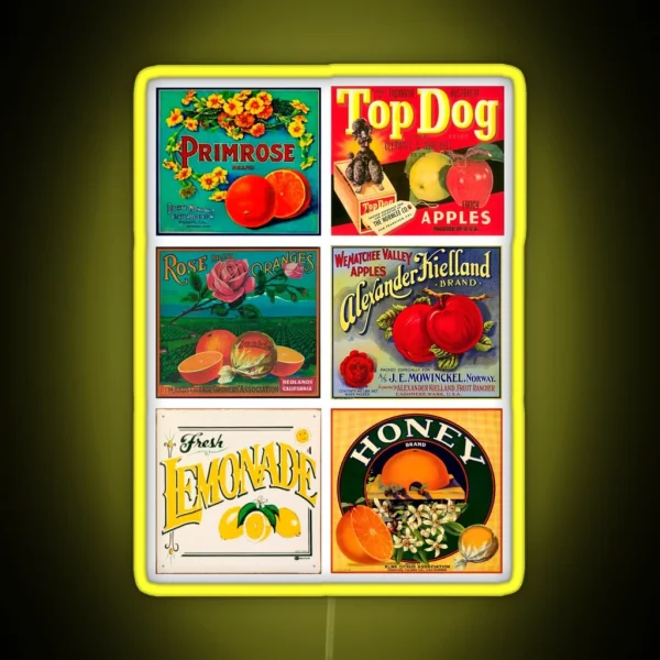Vintage Labels Pack 3 RGB Neon Sign