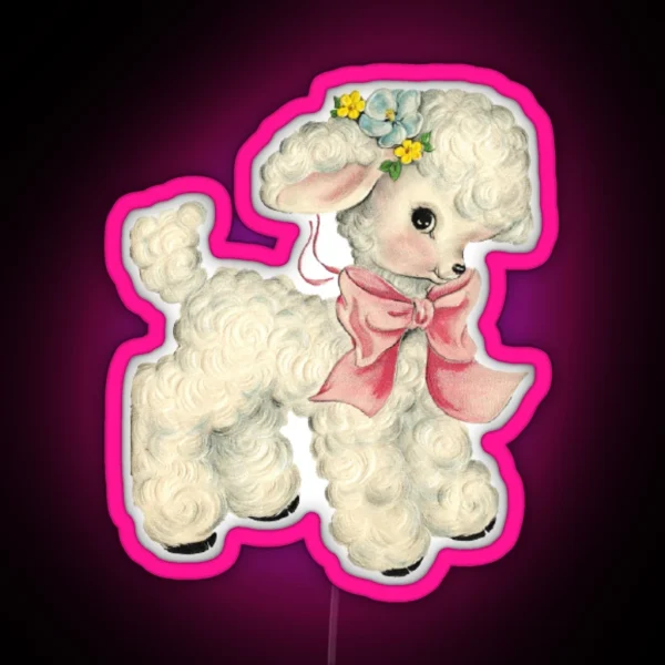 Vintage Lamb RGB Neon Sign