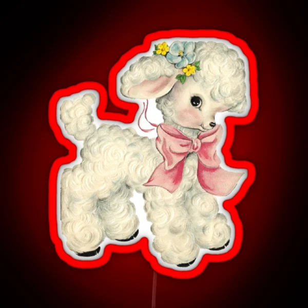 Vintage Lamb RGB Neon Sign