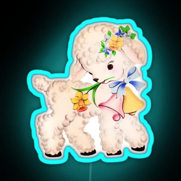 Vintage Lamb RGB Neon Sign