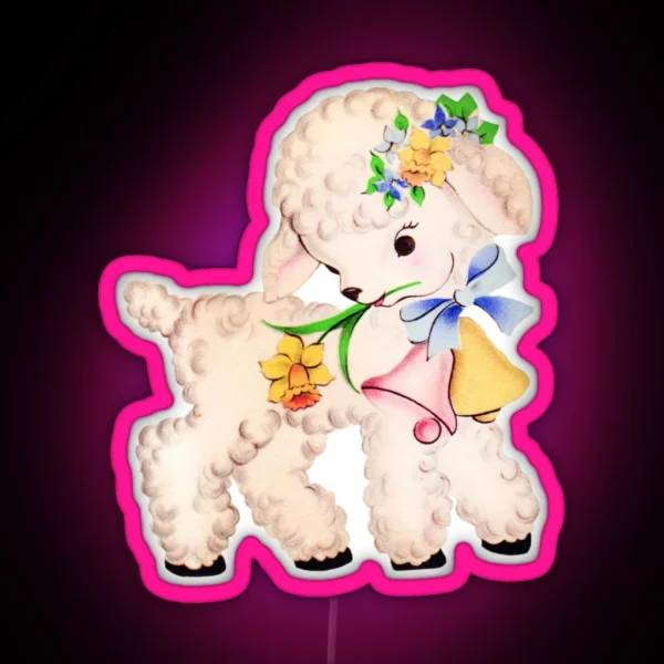 Vintage Lamb RGB Neon Sign