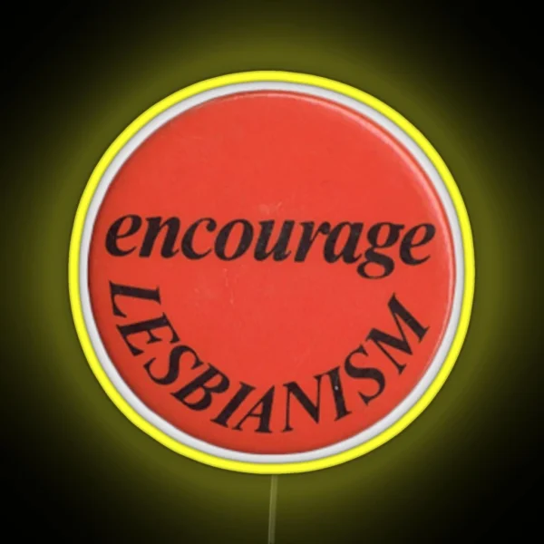 Vintage Lesbian Art RGB Neon Sign