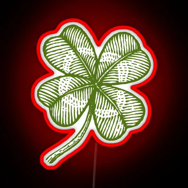 Vintage Lucky Clover RGB Neon Sign