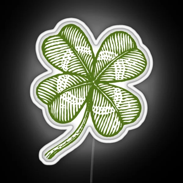 Vintage Lucky Clover RGB Neon Sign