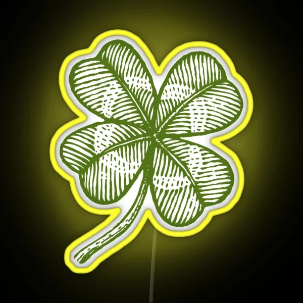 Vintage Lucky Clover RGB Neon Sign