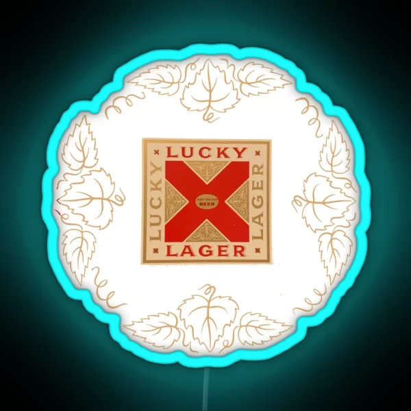 Vintage Lucky Lager General Brewing Co San Francisco RGB Neon Sign