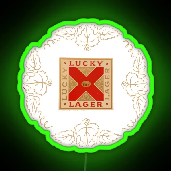 Vintage Lucky Lager General Brewing Co San Francisco RGB Neon Sign