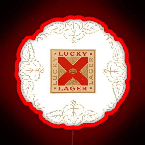 Vintage Lucky Lager General Brewing Co San Francisco RGB Neon Sign