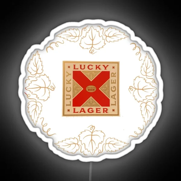 Vintage Lucky Lager General Brewing Co San Francisco RGB Neon Sign