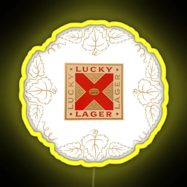 Vintage Lucky Lager General Brewing Co San Francisco RGB Neon Sign