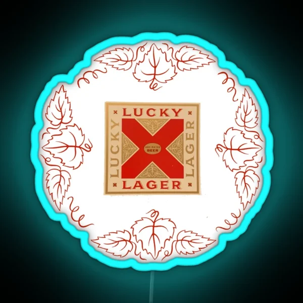 Vintage Lucky Lager General Brewing Co San RGB Neon Sign