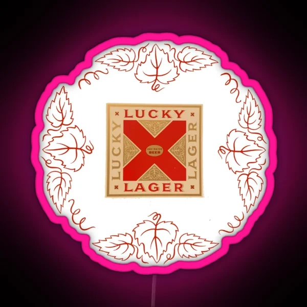 Vintage Lucky Lager General Brewing Co San RGB Neon Sign