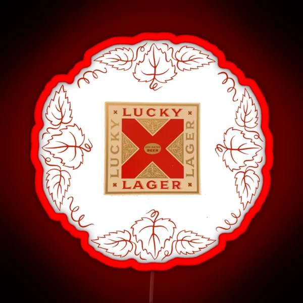 Vintage Lucky Lager General Brewing Co San RGB Neon Sign