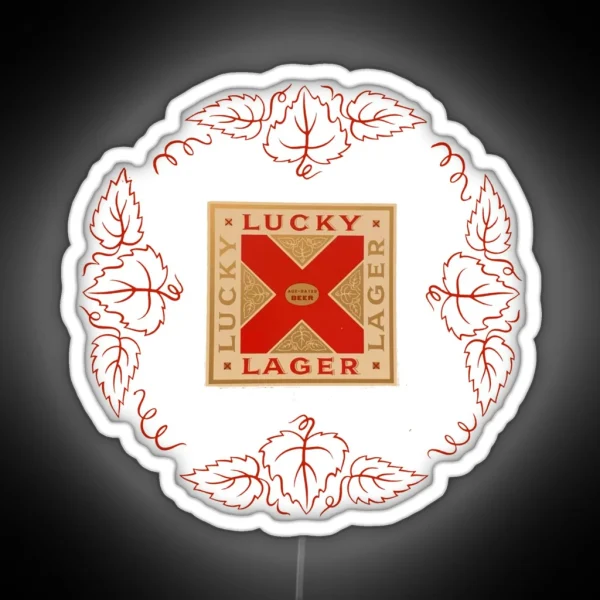 Vintage Lucky Lager General Brewing Co San RGB Neon Sign