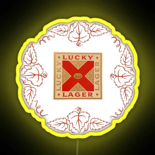 Vintage Lucky Lager General Brewing Co San RGB Neon Sign